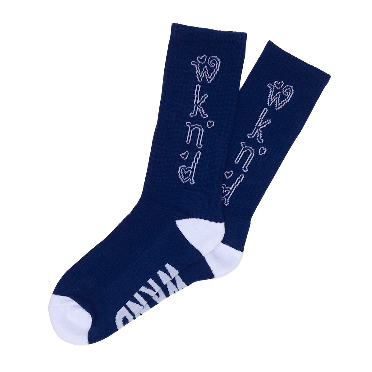 WKND - Heart Socks - Navy