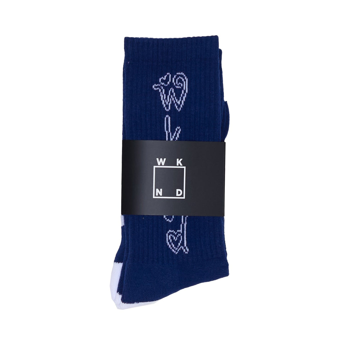 WKND - Heart Socks - Navy