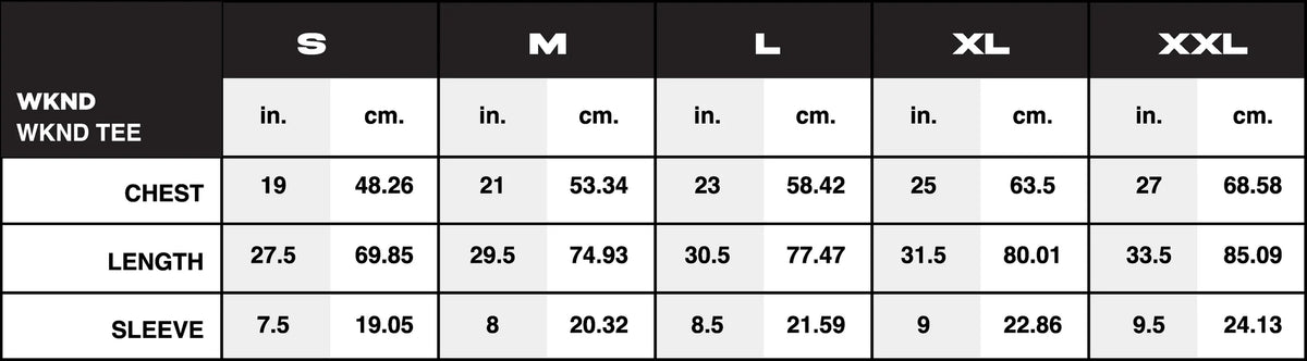 WKND - Center Logo Tee - Black