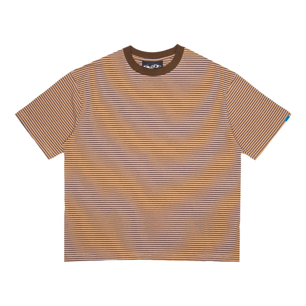 WKND - Stripe Tee - Brown & Navy