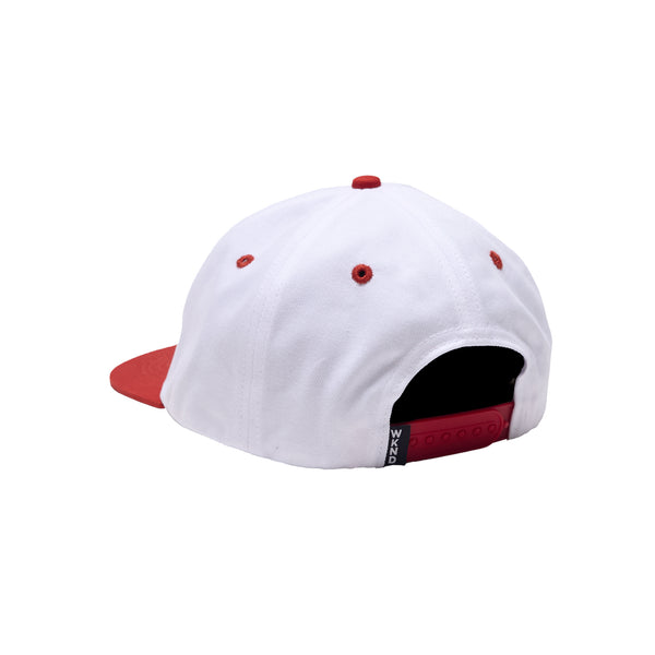 WKND - Fishbone 6-Panel Cap - White / Red