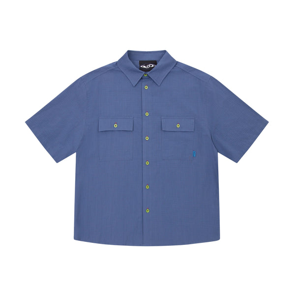 WKND - Wilson Shirt - Overdyed Blue - WKND Skateboards UK